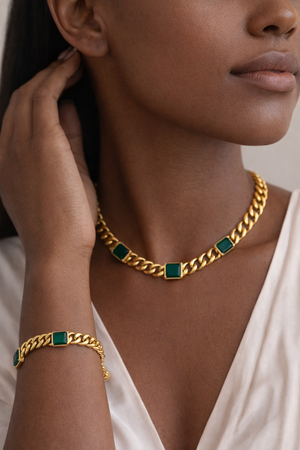 Ensemble Collier dorée - Sublime 2 pièces