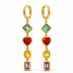 Boucles d'oreilles - Lina -  en acier inoxydable