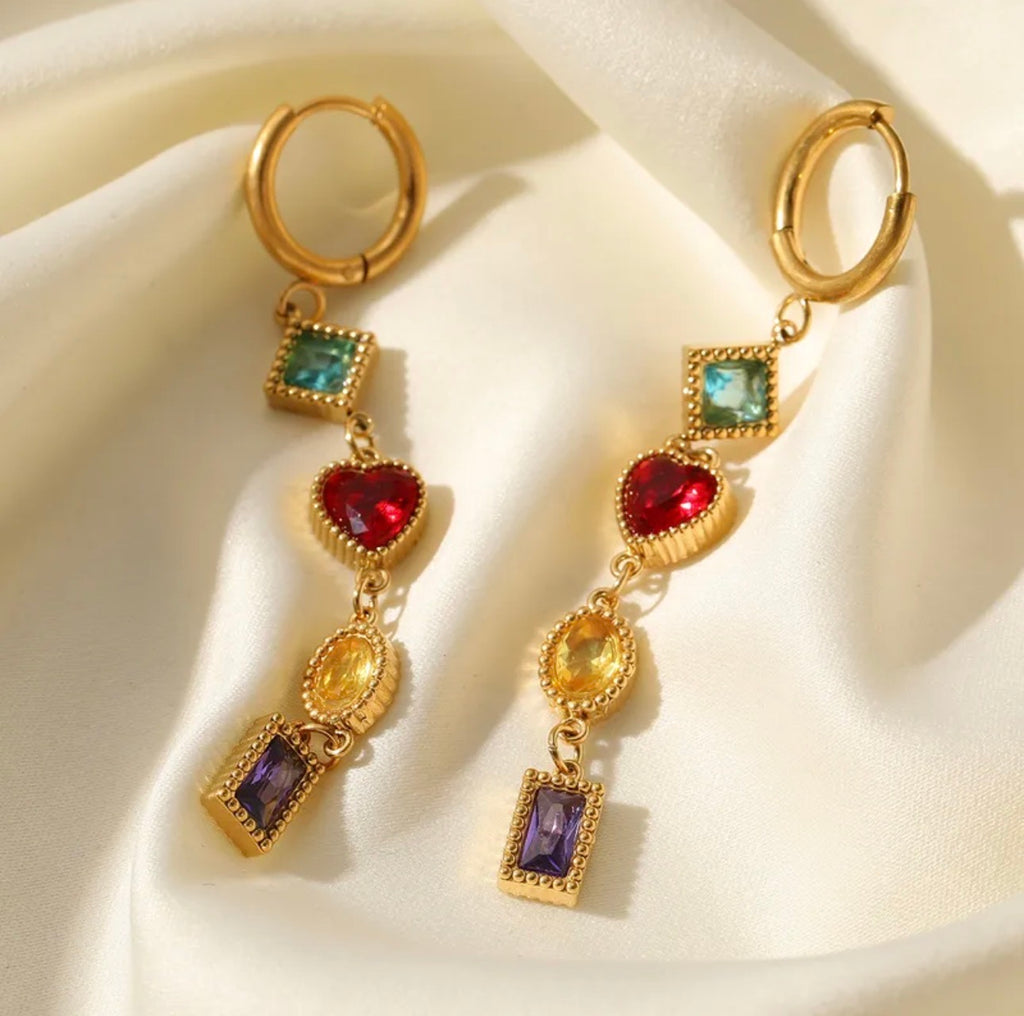 Boucles d'oreilles - Lina -  en acier inoxydable