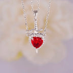 Collier coeur & épée Agathe