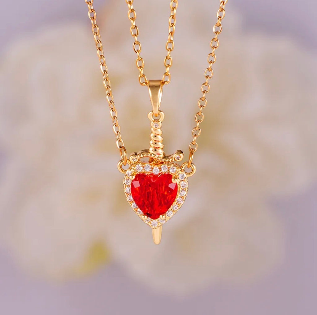 Collier coeur épée Sofia
