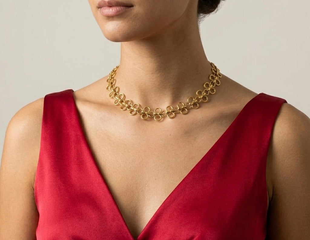 Collier Ras du Cou Trèfle Rolande