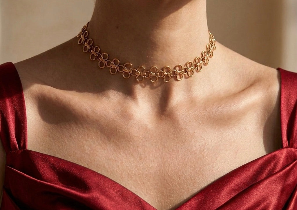 Collier Ras du Cou Trèfle Rolande