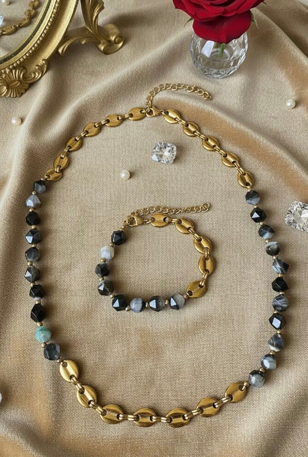 Duo Éclat & Nature – Collier et Bracelet Marie