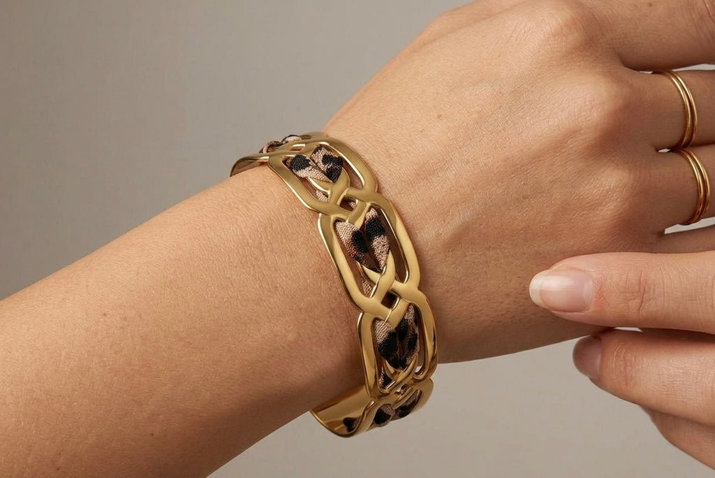 Bracelet jonc léopard - Lovely