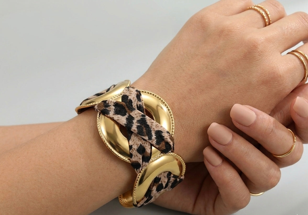 Bracelet jonc léopard - Lovely