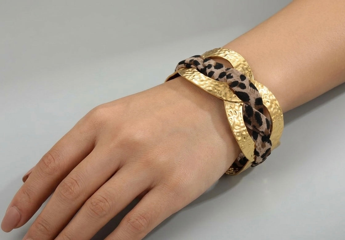 Bracelet jonc léopard - Lovely