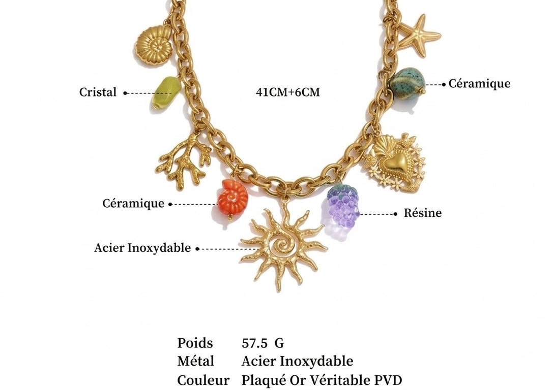 Collier charm Camille
