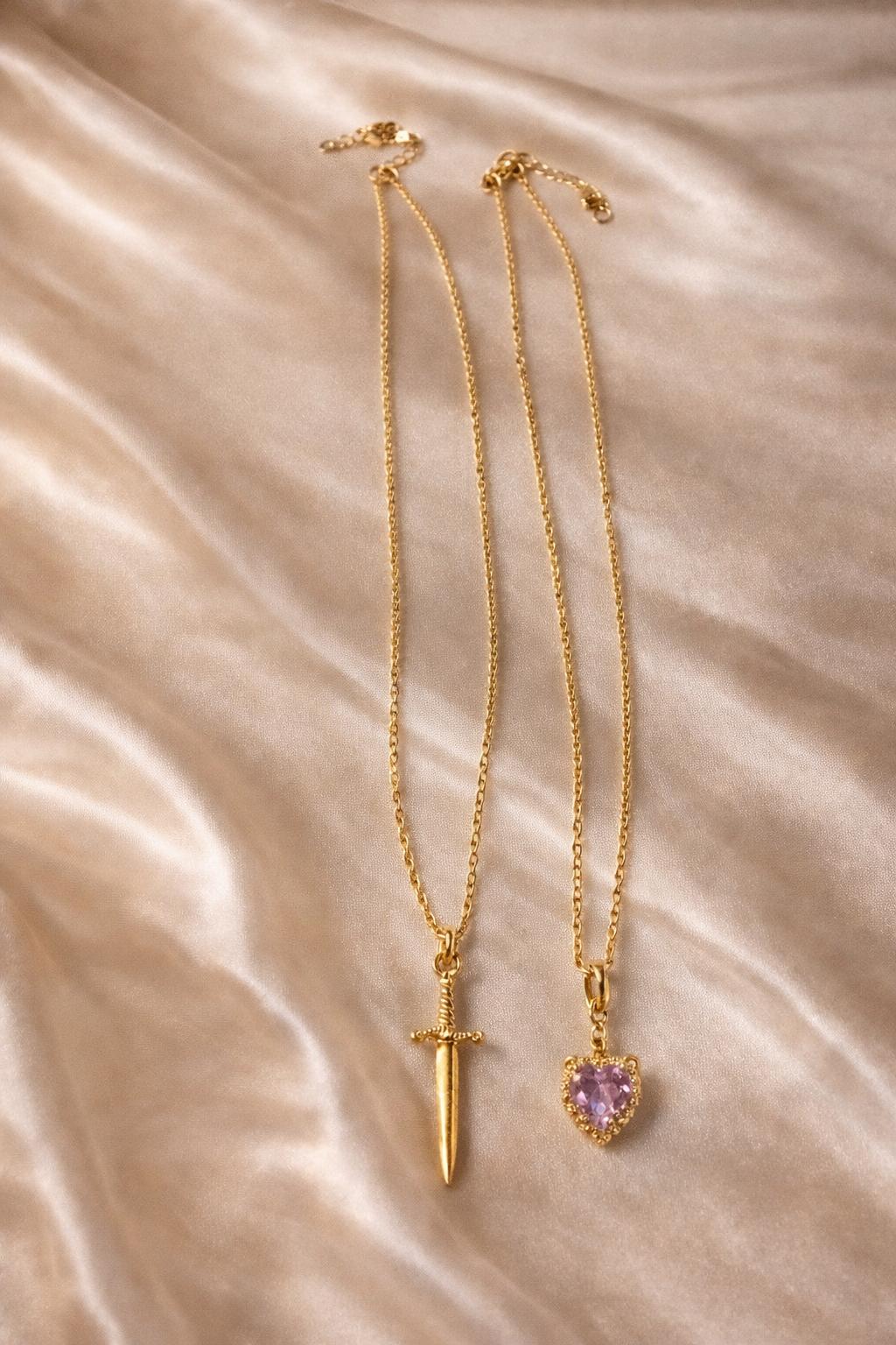 Collier coeur & épée Virginia