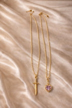 Collier coeur & épée Virginia