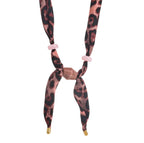 Théa - Collier écharpe imprimé léopard