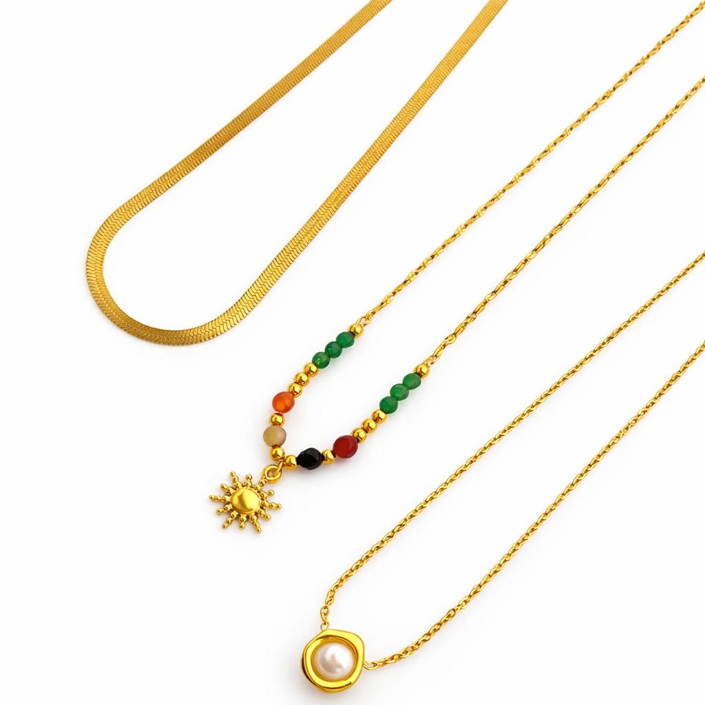 Ensemble Colliers 3 pièces  Luna -